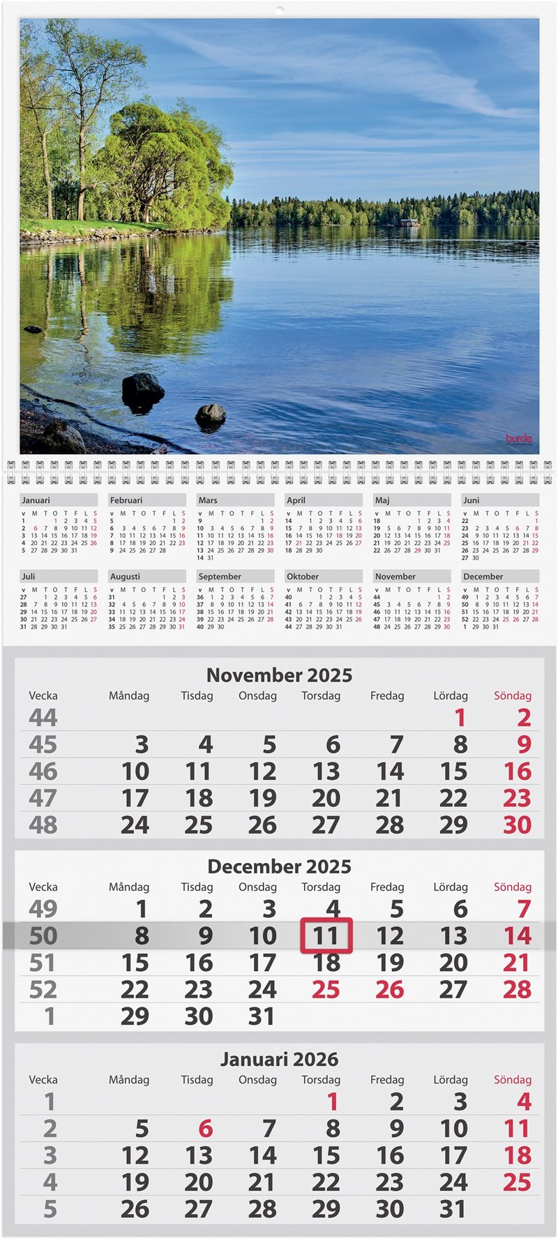 Väggkalender 2025 Trebello