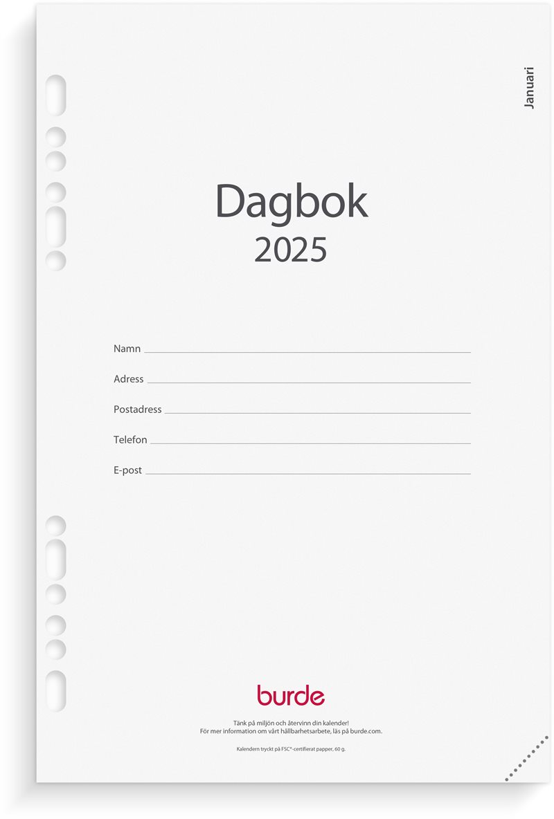 Kalender 2025 Business kalendersats Dagbok