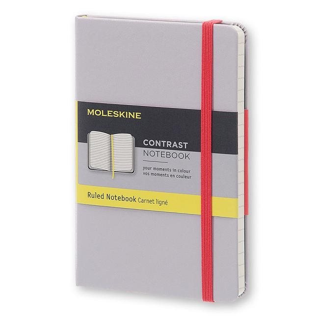 Moleskine contrast limited collection aster grey pocket ruled hard