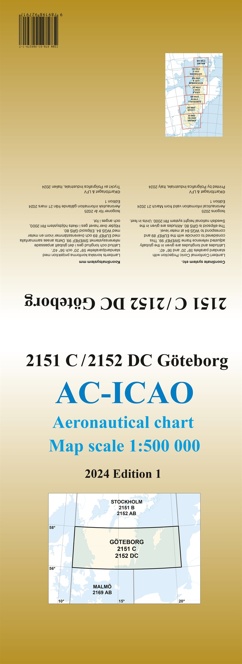 ACICAO 2151C/2152DC Göteborg 2025 : Skala 1:500 000