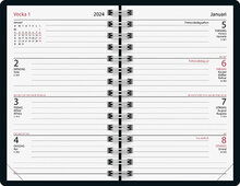 Kalender 2024 Classico Svart Konstläder FSC