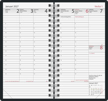 Fickkalender - Manager Röd Plast FSC